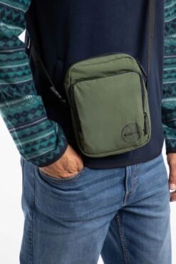 Nanga Colour Block Cross Body Bag Artichoke Green