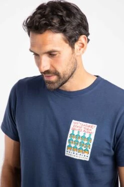 Hey Teacher Back Print Artist T-Shirt Dark Blue -WeirdFish Clothing Shop 126729