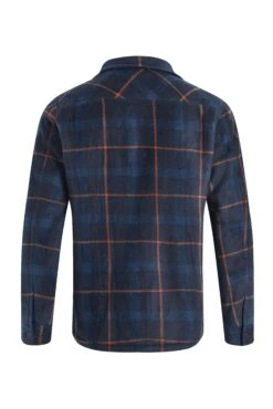 Tyburn Check Fleece Shacket Navy -WeirdFish Clothing Shop 126958