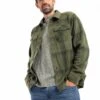 Darrow Printed Fleece Shirt Winter Green