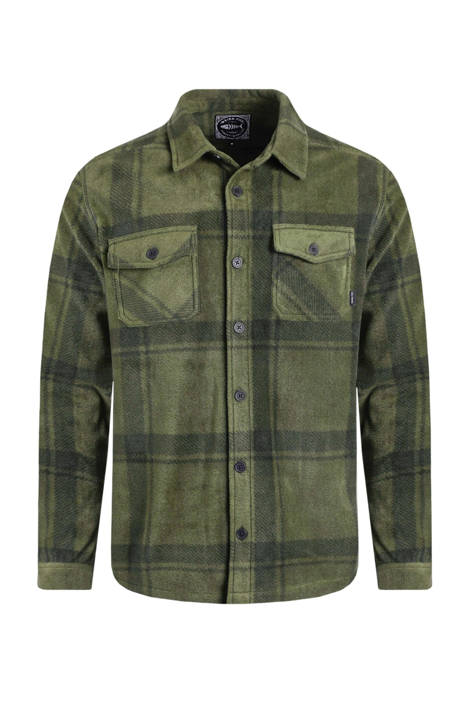 Darrow Printed Fleece Shirt Winter Green 2 Darrow Printed Fleece Shirt Winter Green - Image 2