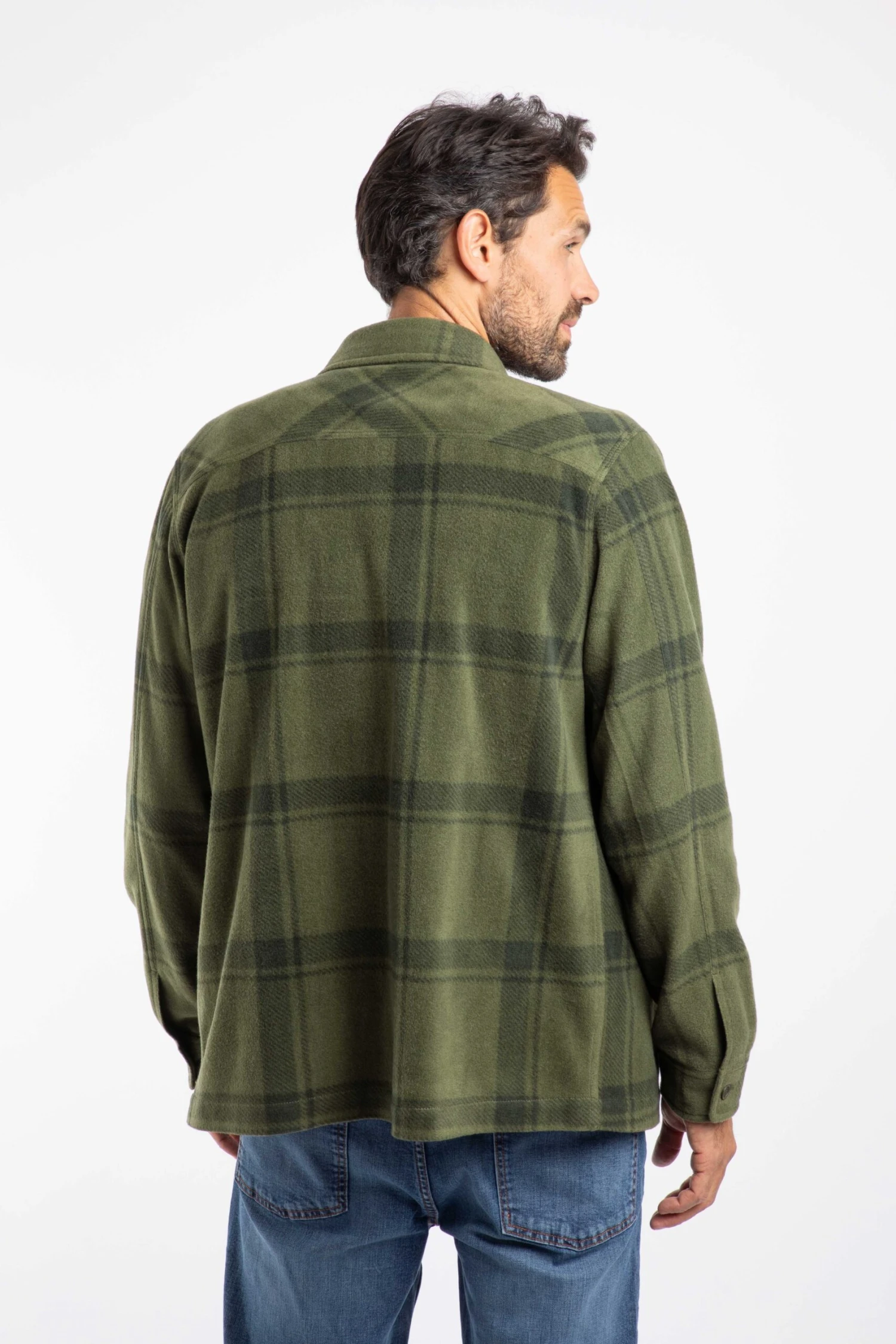 Darrow Printed Fleece Shirt Winter Green 3 Darrow Printed Fleece Shirt Winter Green - Image 3