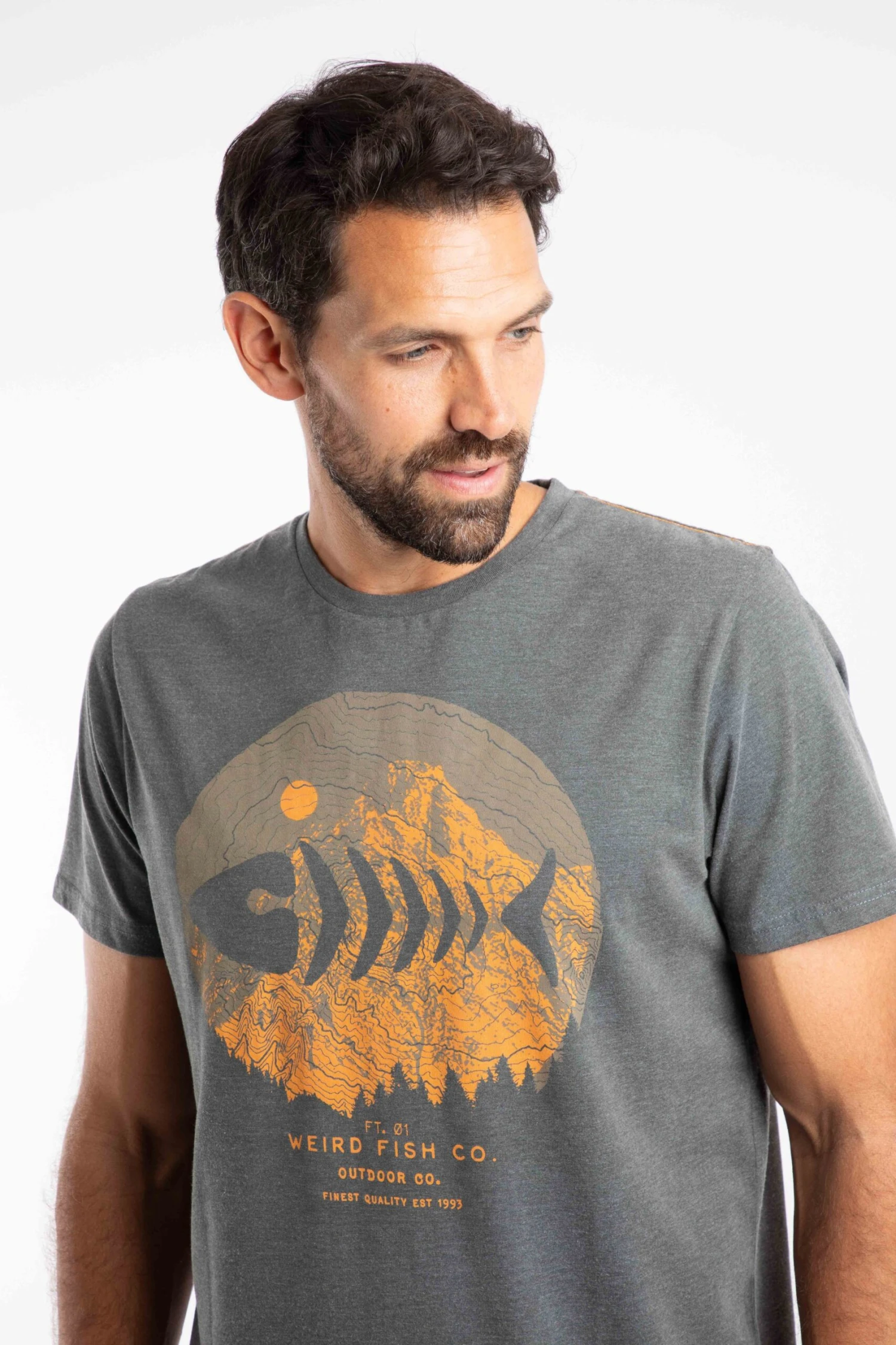 Explorer Front Print Graphic T-Shirt Iron Stone 5 Explorer Front Print Graphic T-Shirt Iron Stone - Image 5
