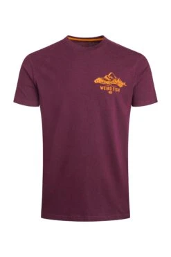 Mountain Valley Back Print Graphic T-Shirt Aubergine -WeirdFish Clothing Shop 127199