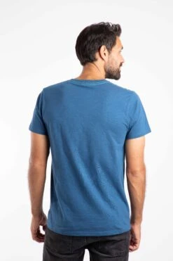 Pyramid Vista Chest Stripe Graphic T-Shirt Ensign Blue -WeirdFish Clothing Shop 127221