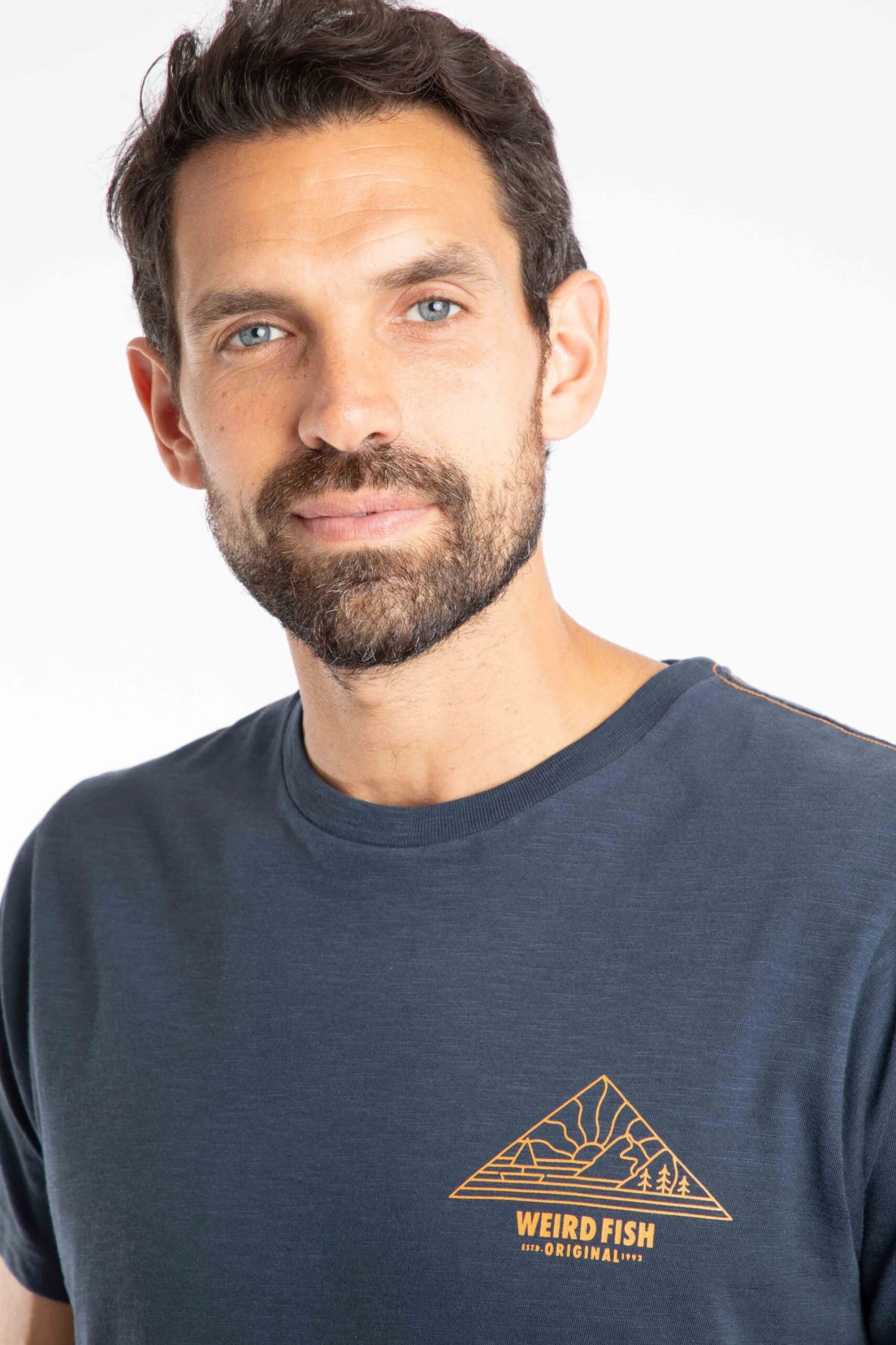 Pyramid View Back Print Graphic T-Shirt Navy 1 Pyramid View Back Print Graphic T-Shirt Navy