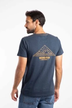 Pyramid View Back Print Graphic T-Shirt Navy 8 Pyramid View Back Print Graphic T-Shirt Navy -WeirdFish Clothing Shop 127235