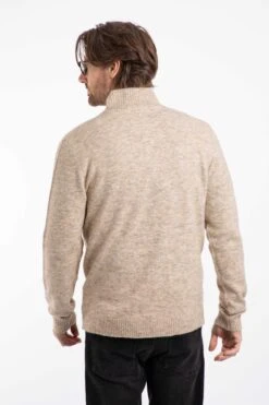 Altwood 1/4 Zip Jumper Ecru -WeirdFish Clothing Shop 127403