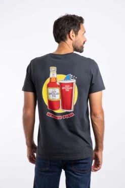 Old Speckled Fin Back Print Artist T-Shirt Navy -WeirdFish Clothing Shop 127605