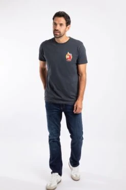 Old Speckled Fin Back Print Artist T-Shirt Navy -WeirdFish Clothing Shop 127606