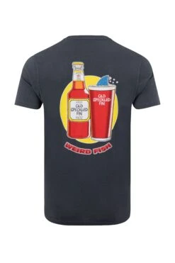 Old Speckled Fin Back Print Artist T-Shirt Navy -WeirdFish Clothing Shop 127608