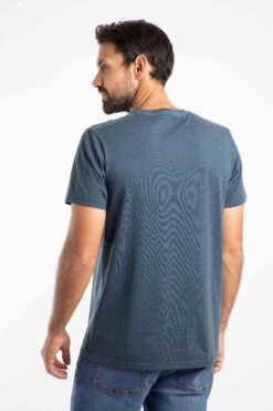 Lakes And Peaks Front Print Graphic T-Shirt Navy -WeirdFish Clothing Shop 127623