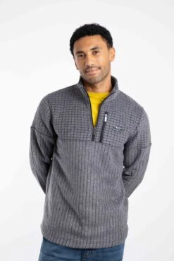Longmont Eco 1/4 Zip Stripe Grid Fleece Navy 13 Longmont Eco 1/4 Zip Stripe Grid Fleece Navy -WeirdFish Clothing Shop 127752