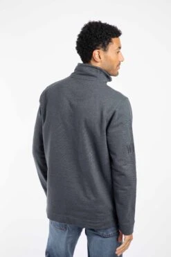 Oakville Eco 1/4 Zip Graphic Sweatshirt Navy -WeirdFish Clothing Shop 127832