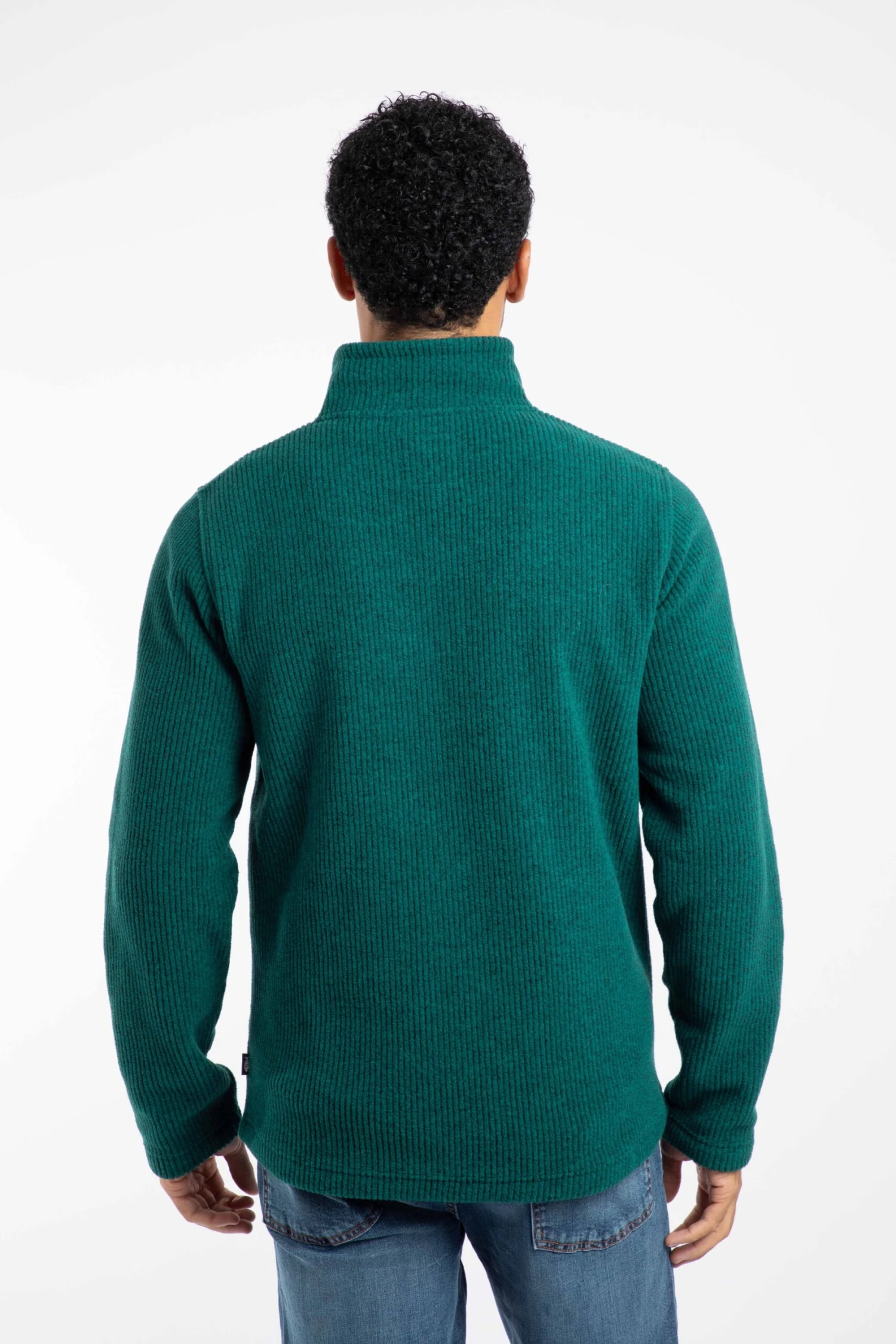Newport 1/4 Zip Ribbed Fleece Deep Teal 3 Newport 1/4 Zip Ribbed Fleece Deep Teal - Image 3
