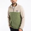 Tristan 1/4 Zip Colour Block Microfleece Artichoke