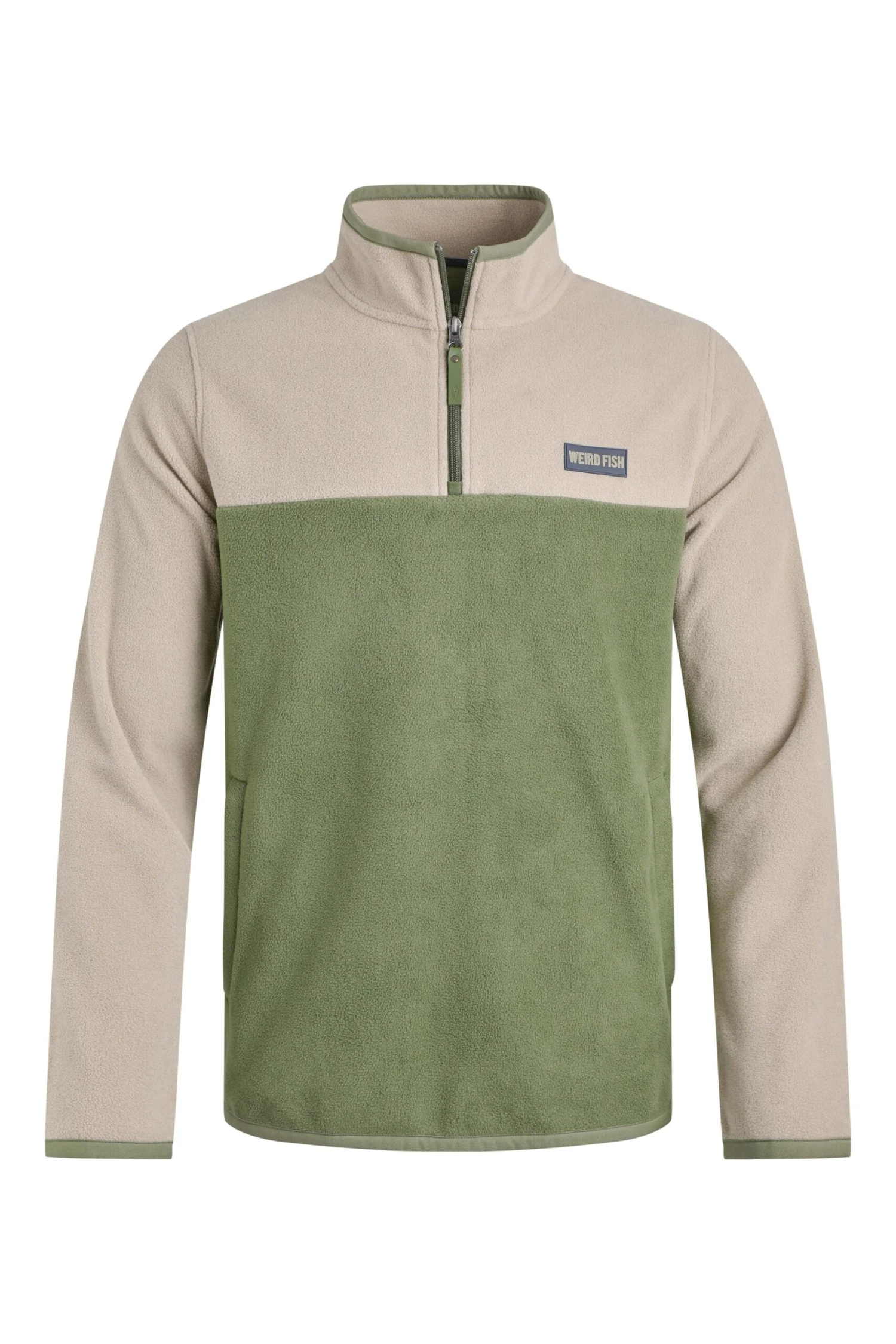 Tristan 1/4 Zip Colour Block Microfleece Artichoke 2 Tristan 1/4 Zip Colour Block Microfleece Artichoke - Image 2
