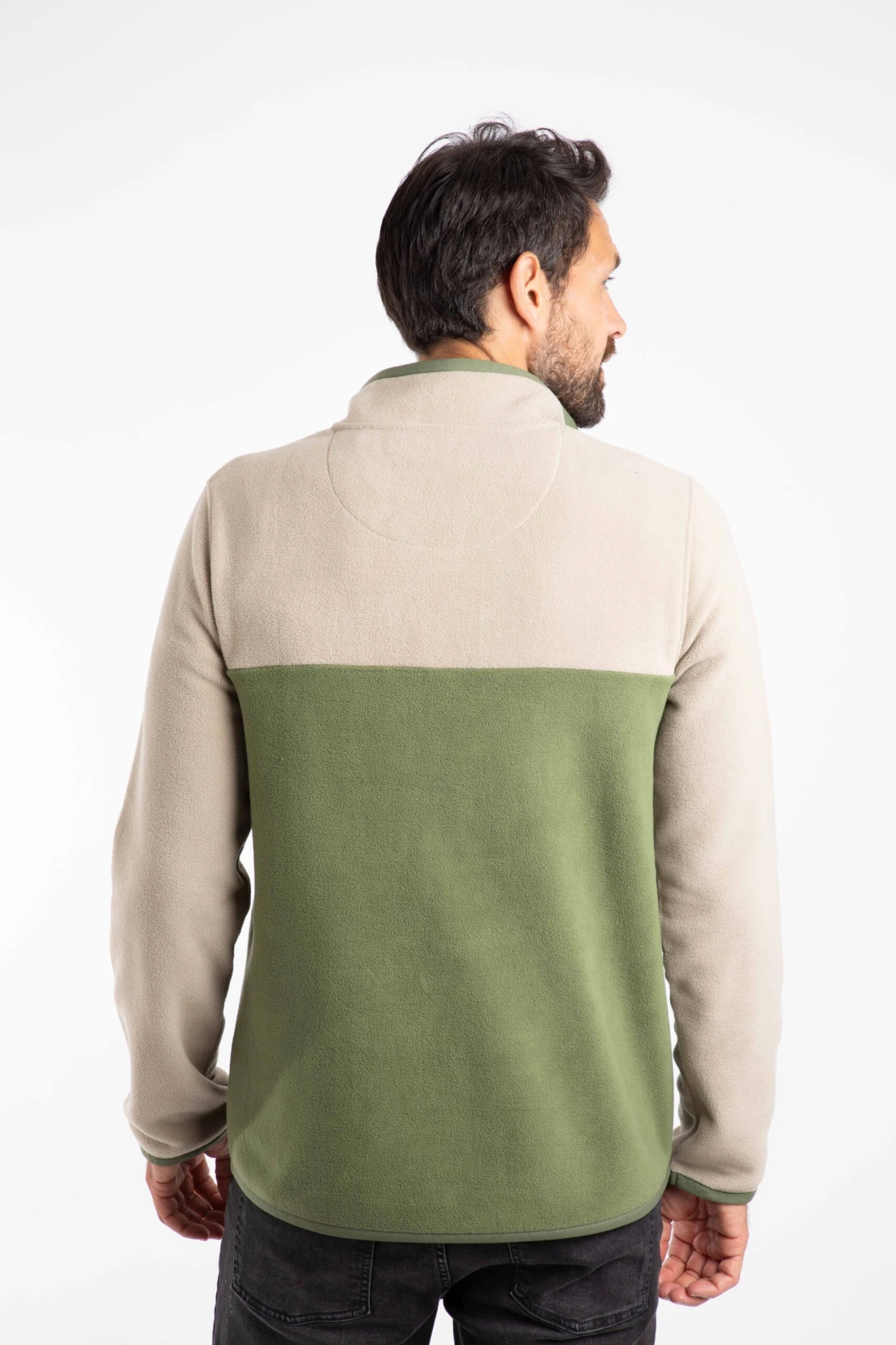 Tristan 1/4 Zip Colour Block Microfleece Artichoke 3 Tristan 1/4 Zip Colour Block Microfleece Artichoke - Image 3