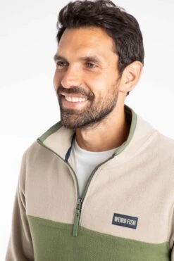 Tristan 1/4 Zip Colour Block Microfleece Artichoke 11 Tristan 1/4 Zip Colour Block Microfleece Artichoke -WeirdFish Clothing Shop 128194