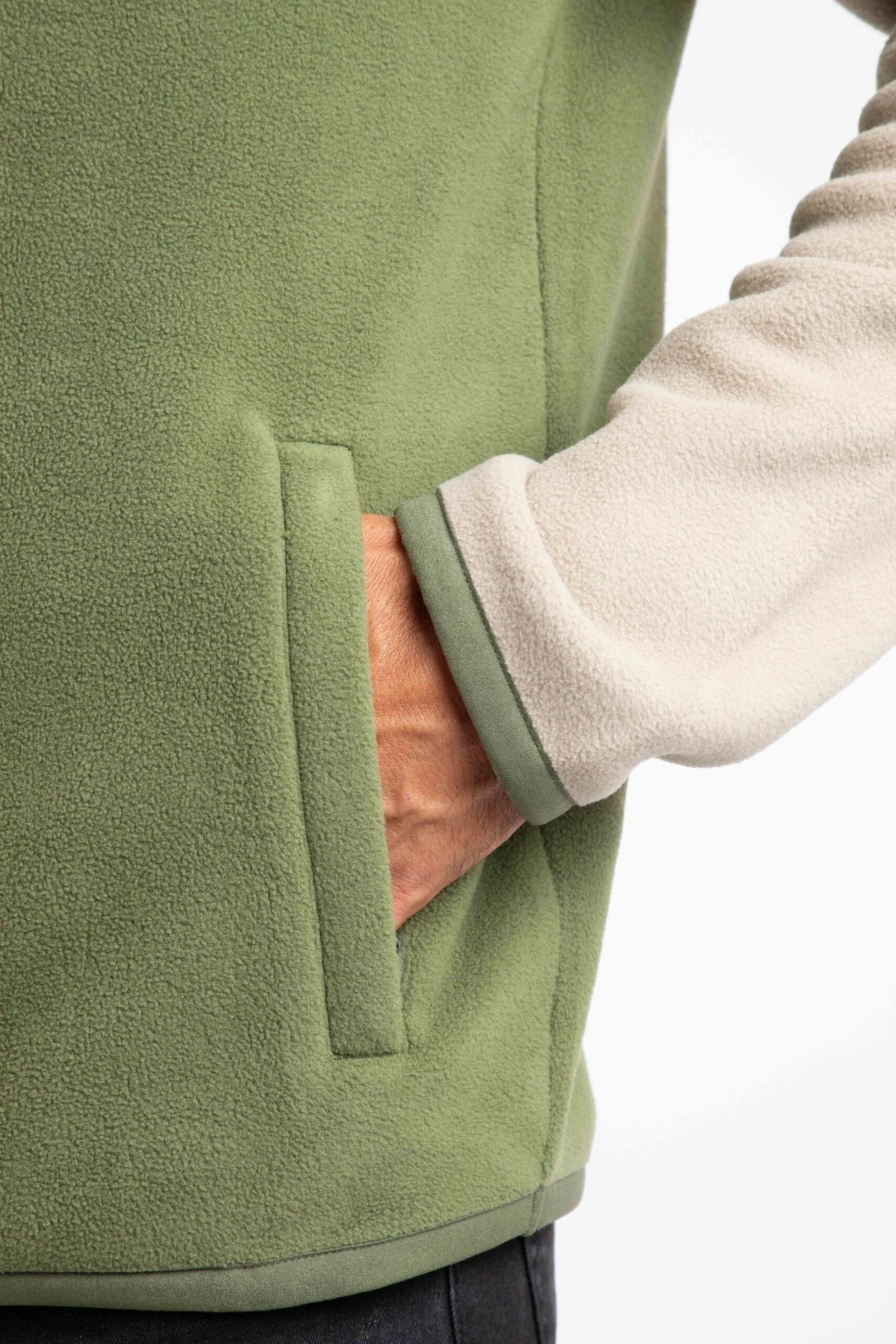 Tristan 1/4 Zip Colour Block Microfleece Artichoke 7 Tristan 1/4 Zip Colour Block Microfleece Artichoke - Image 7