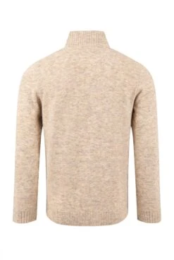 Altwood 1/4 Zip Jumper Ecru -WeirdFish Clothing Shop 128238