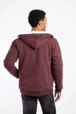 Camborne Borg Lined Full Zip Hoodie Bitter Chocolate -WeirdFish Clothing Shop 128672