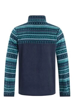 Gilbert 1/4 Zip Printed Microfleece Cedar Green -WeirdFish Clothing Shop 128968