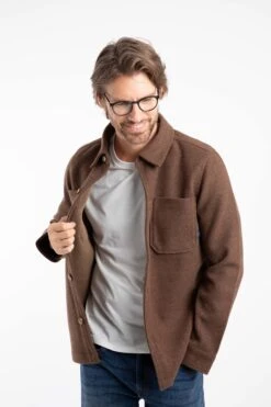 Charles Plain Over Shirt Mocha 13 Charles Plain Over Shirt Mocha -WeirdFish Clothing Shop 129135