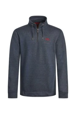 Brampton Branded 1/4 Zip Sweatshirt Navy 10 Brampton Branded 1/4 Zip Sweatshirt Navy -WeirdFish Clothing Shop 129245