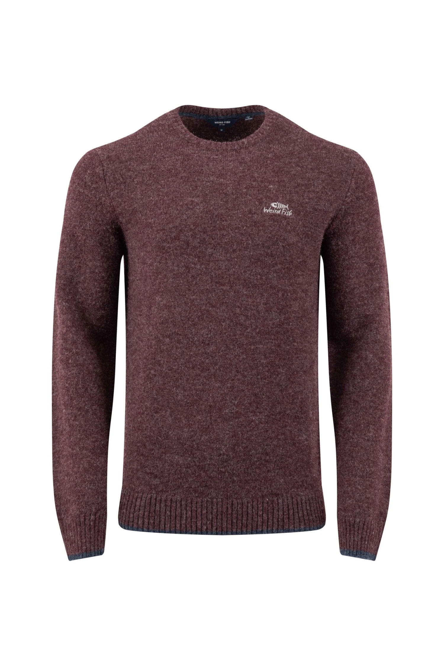 Gorleston Crew Neck Jumper Aubergine 3 Gorleston Crew Neck Jumper Aubergine - Image 3