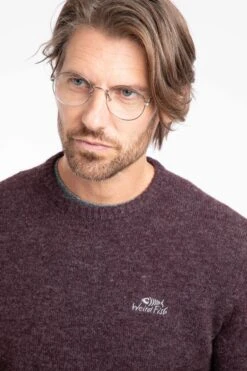 Gorleston Crew Neck Jumper Aubergine 12 Gorleston Crew Neck Jumper Aubergine -WeirdFish Clothing Shop 129406