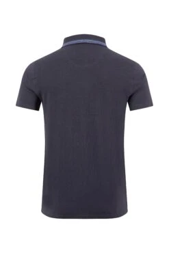 Dylan Organic Cotton Tipped Collar Polo Shirt Midnight -WeirdFish Clothing Shop 129586