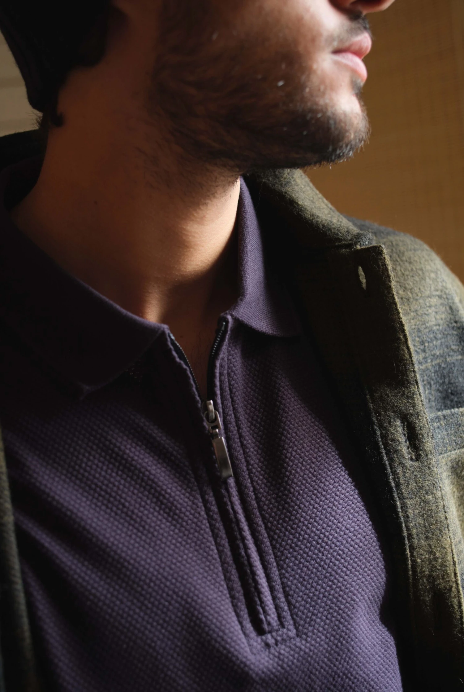 Murray Organic Cotton Half Zip Textured Jersey Polo Midnight 8 Murray Organic Cotton Half Zip Textured Jersey Polo Midnight - Image 8