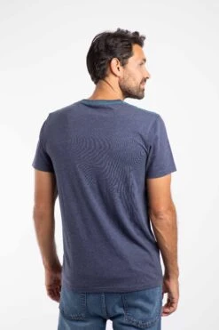 Wave Stripe Graphic T-Shirt Dark Blue -WeirdFish Clothing Shop 129624