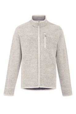 Transom Full Zip Macaroni Sweatshirt Ecru -WeirdFish Clothing Shop 49493