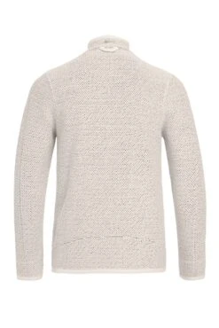 Transom Full Zip Macaroni Sweatshirt Ecru -WeirdFish Clothing Shop 49496