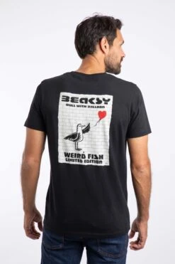 Beaksy Back Print Artist T-Shirt Black -WeirdFish Clothing Shop 90837