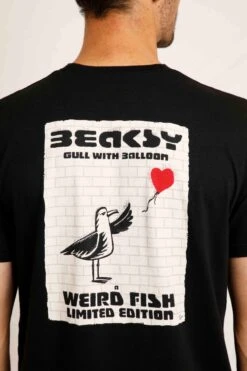 Beaksy Back Print Artist T-Shirt Black -WeirdFish Clothing Shop 99114