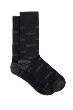 Ronan Branded Bones Socks 3 Pack Grey -WeirdFish Clothing Shop 99690