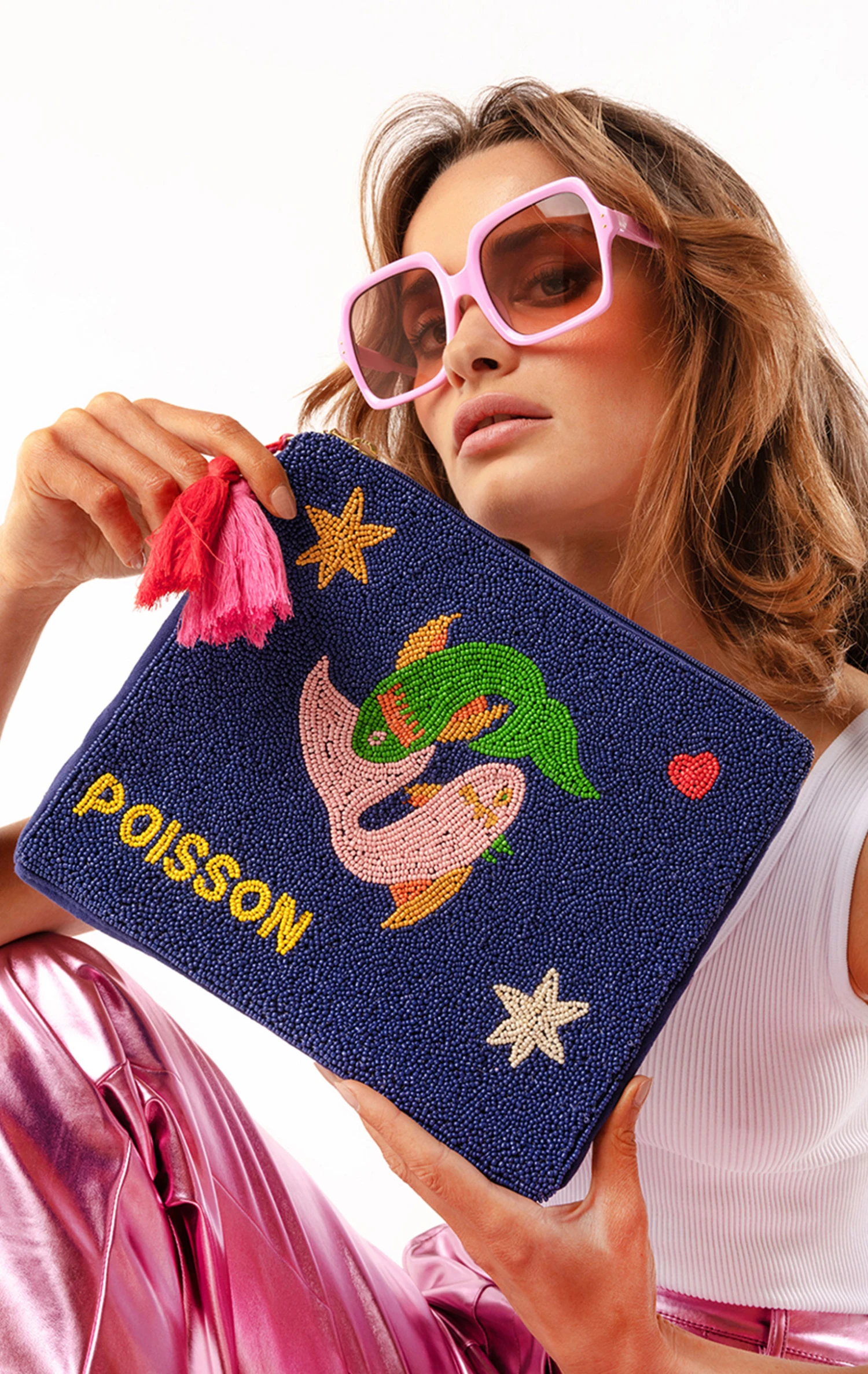 Sac PochetteAstrolova Poisson Bleu Marine 2 Sac PochetteAstrolova Poisson Bleu Marine - Image 2