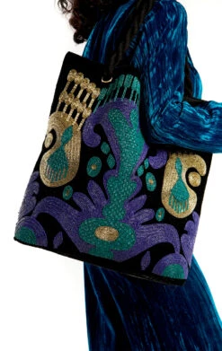 Sac CabasAwake Noir -WeirdFish Clothing Shop awake 2