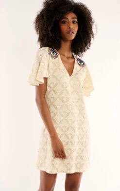 RobeBarbara Blanc -WeirdFish Clothing Shop barbara 14