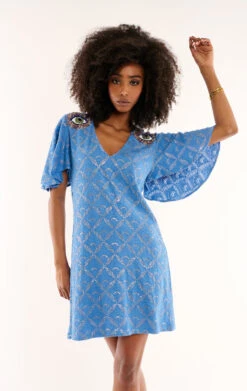 RobeBarbara Bleu -WeirdFish Clothing Shop barbara 8