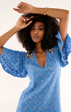 RobeBarbara Bleu -WeirdFish Clothing Shop barbara 9