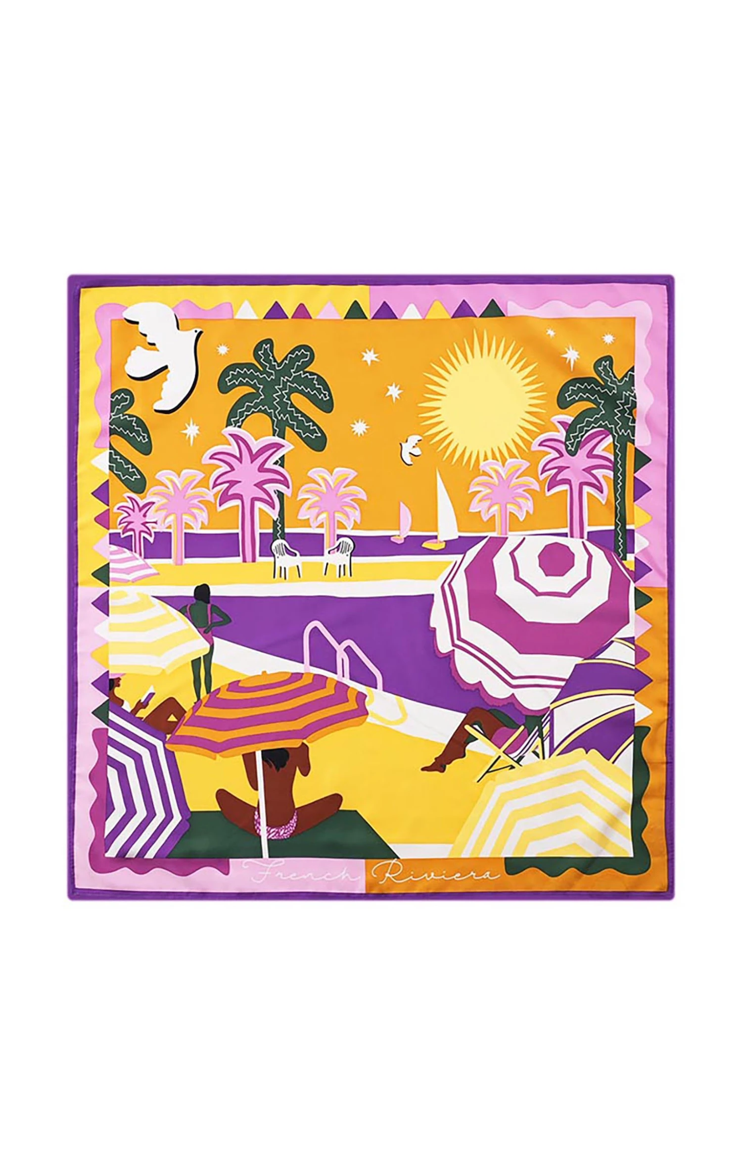 Foulard MediumChachacha Jaune 2 Foulard MediumChachacha Jaune - Image 2