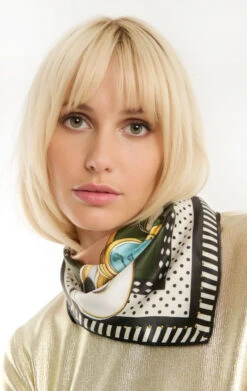 Mini FoulardChampagne Et Caviar Vert