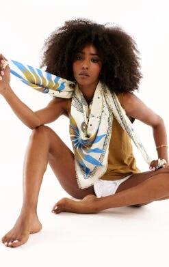 FoulardComete Blanc -WeirdFish Clothing Shop comete 11