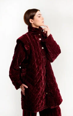 ManteauCoumba Bordeaux -WeirdFish Clothing Shop coumba 10