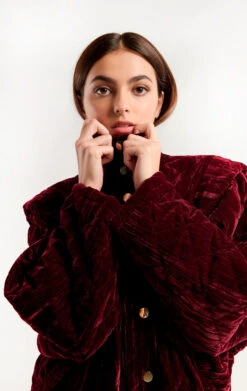 ManteauCoumba Bordeaux -WeirdFish Clothing Shop coumba 11