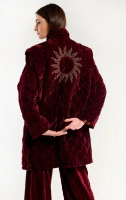 ManteauCoumba Bordeaux -WeirdFish Clothing Shop coumba 12